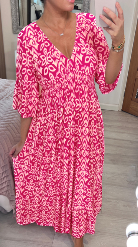 Koraalweide – Luchtige Maxi-jurk