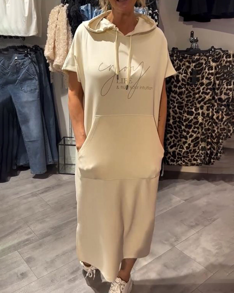 Saskia | Vrije jurk met capuchon