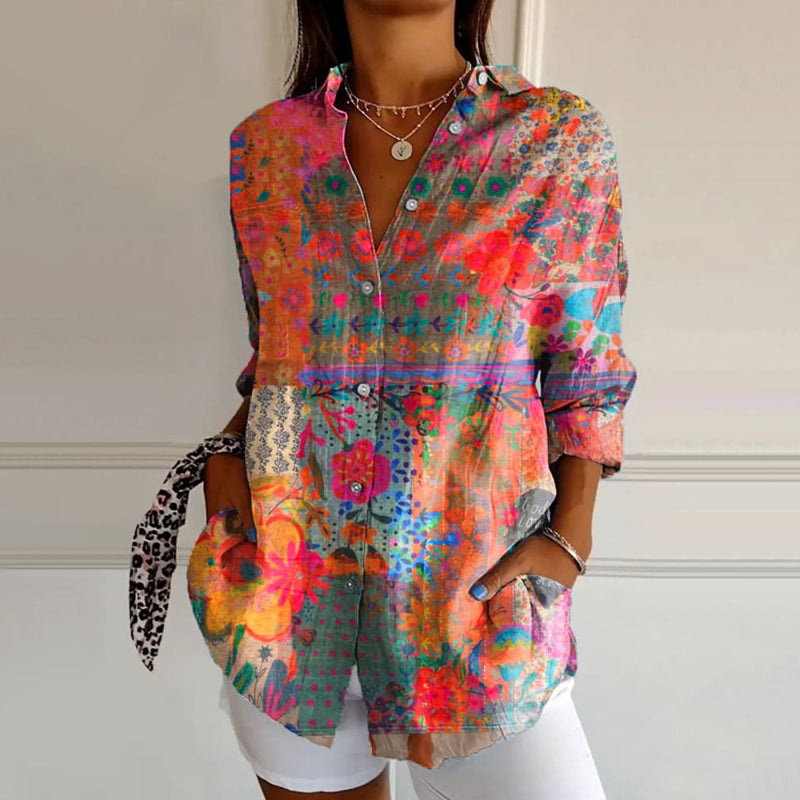 Dakota | Bloemenprint Blouse in Vintage Stijl