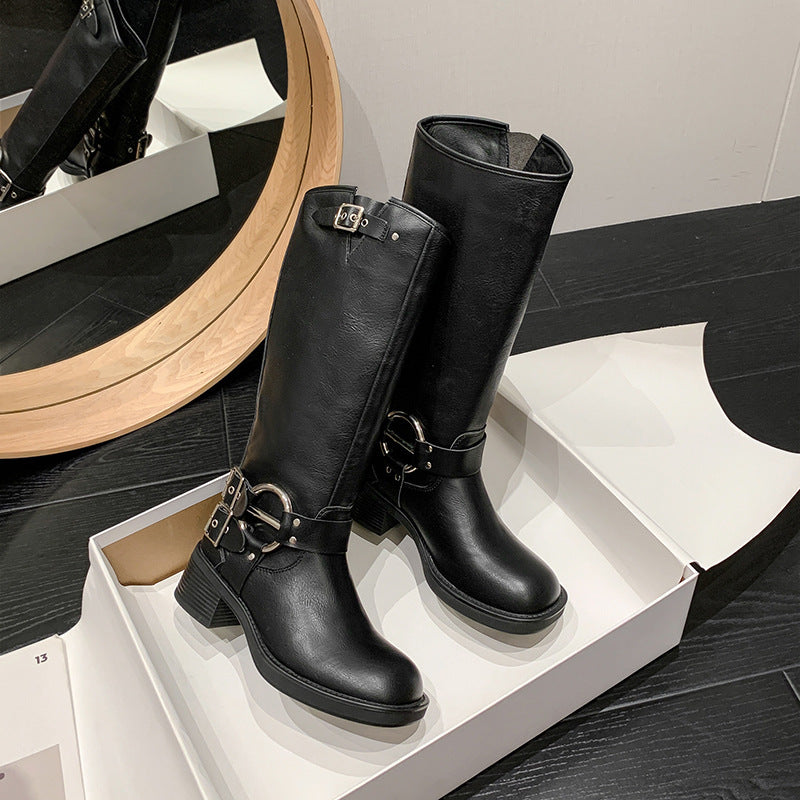 Xenia – Stevige zwarte combat boots voor vrouwen