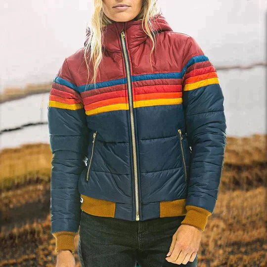 Elena™ | Retro Parka met Kap van Synthetische Bont