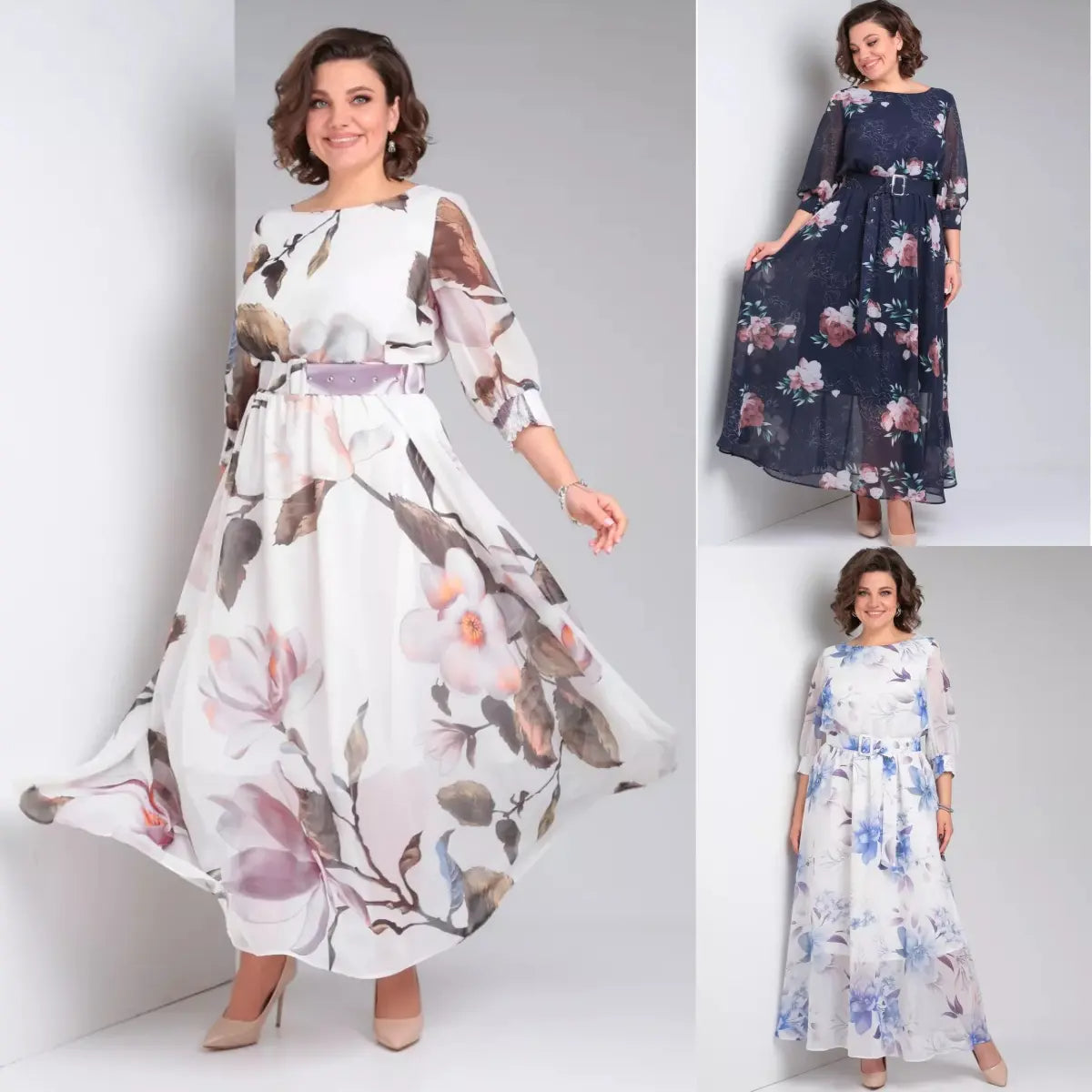 Marlena | Elegante maxi-jurk met bloemen