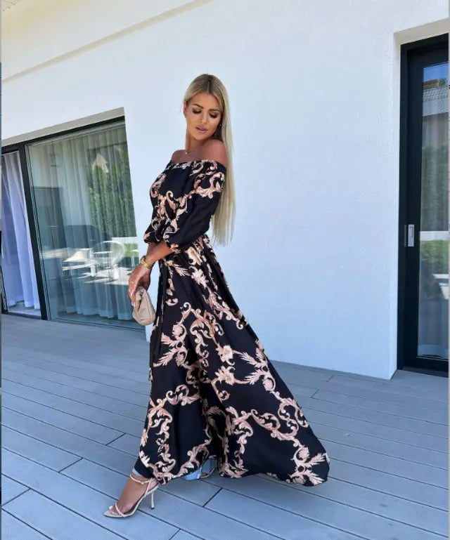Karolina | Coastal Bloom Maxi-jurk