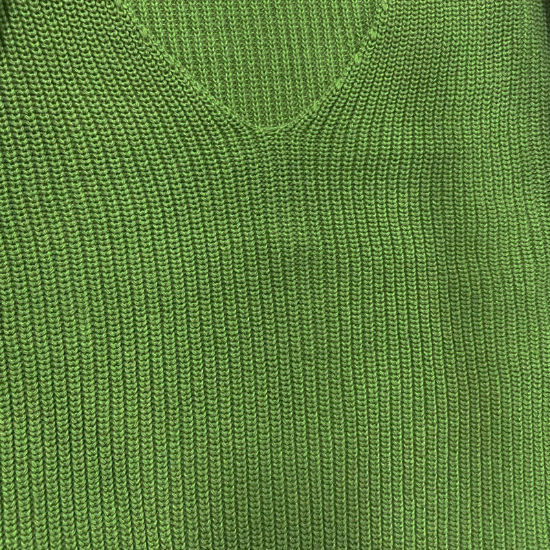 Heren trui met losse brei en V-hals in effen kleur 18392900M