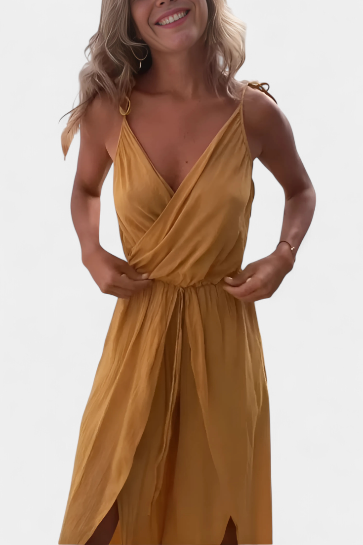 Anna | Katoenen jumpsuit met zijslitsen