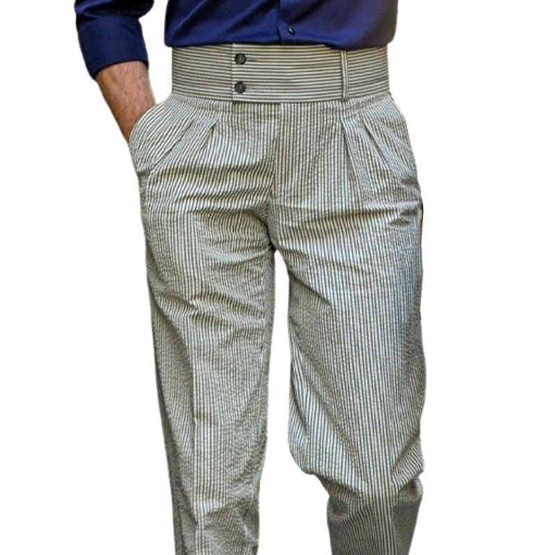 Heren Zomer Klassieke Gestreepte Broek MTA1642F4U