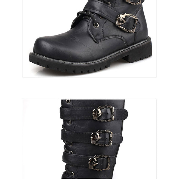 HEREN BOOTS MET METALEN GESP IN DE VORM VAN EEN SKELET MTA1716G2I