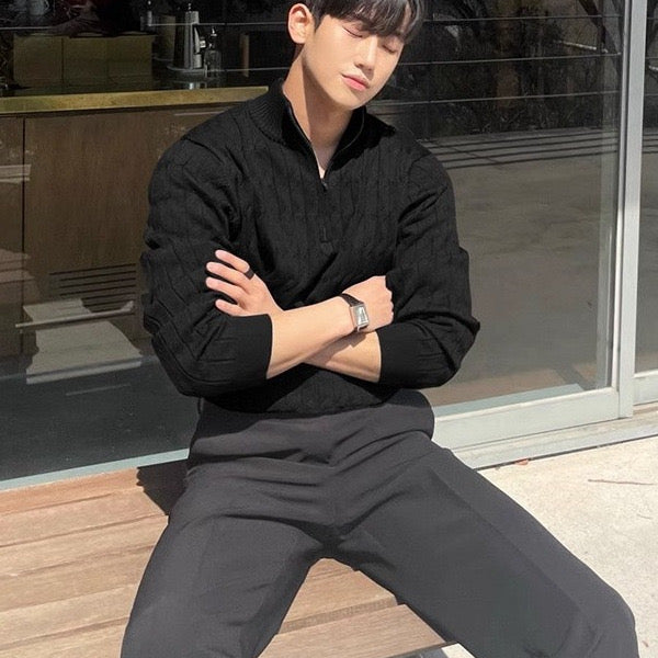 GWANGJU Sweater met halve rits