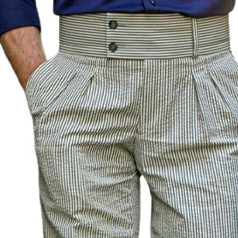 Heren Zomer Klassieke Gestreepte Broek MTA1642F4U