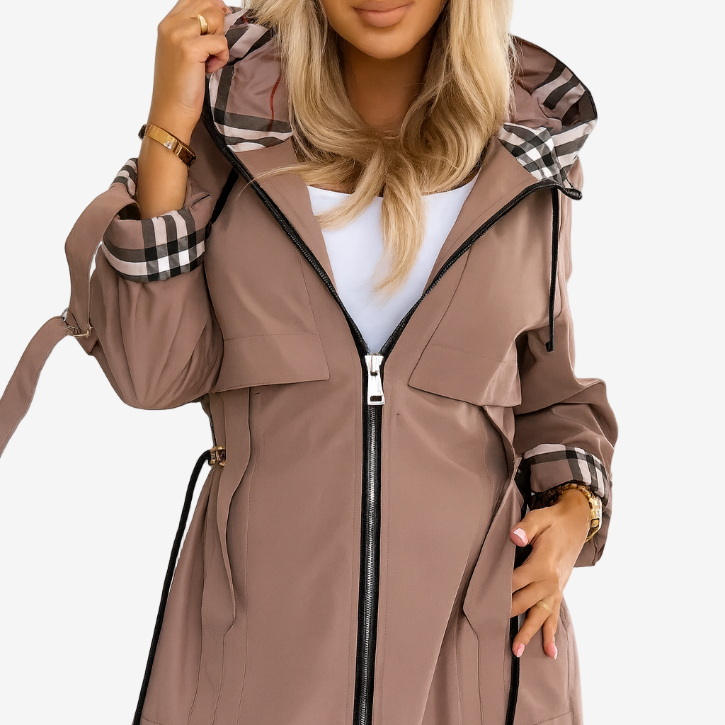 Nathalie™ | Elegante Trenchcoat met Capuchon voor de Herfst en Winter