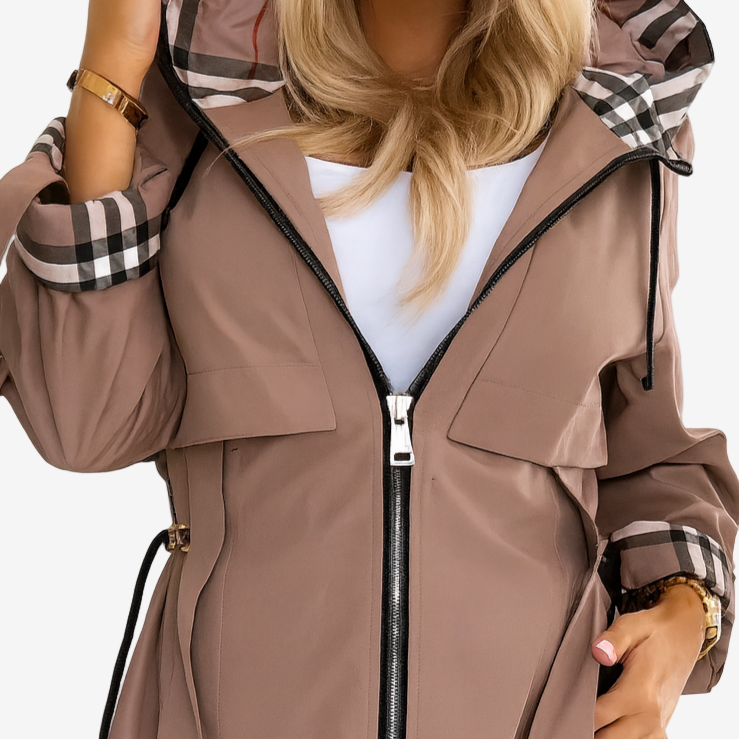Nathalie™ | Elegante Trenchcoat met Capuchon voor de Herfst en Winter