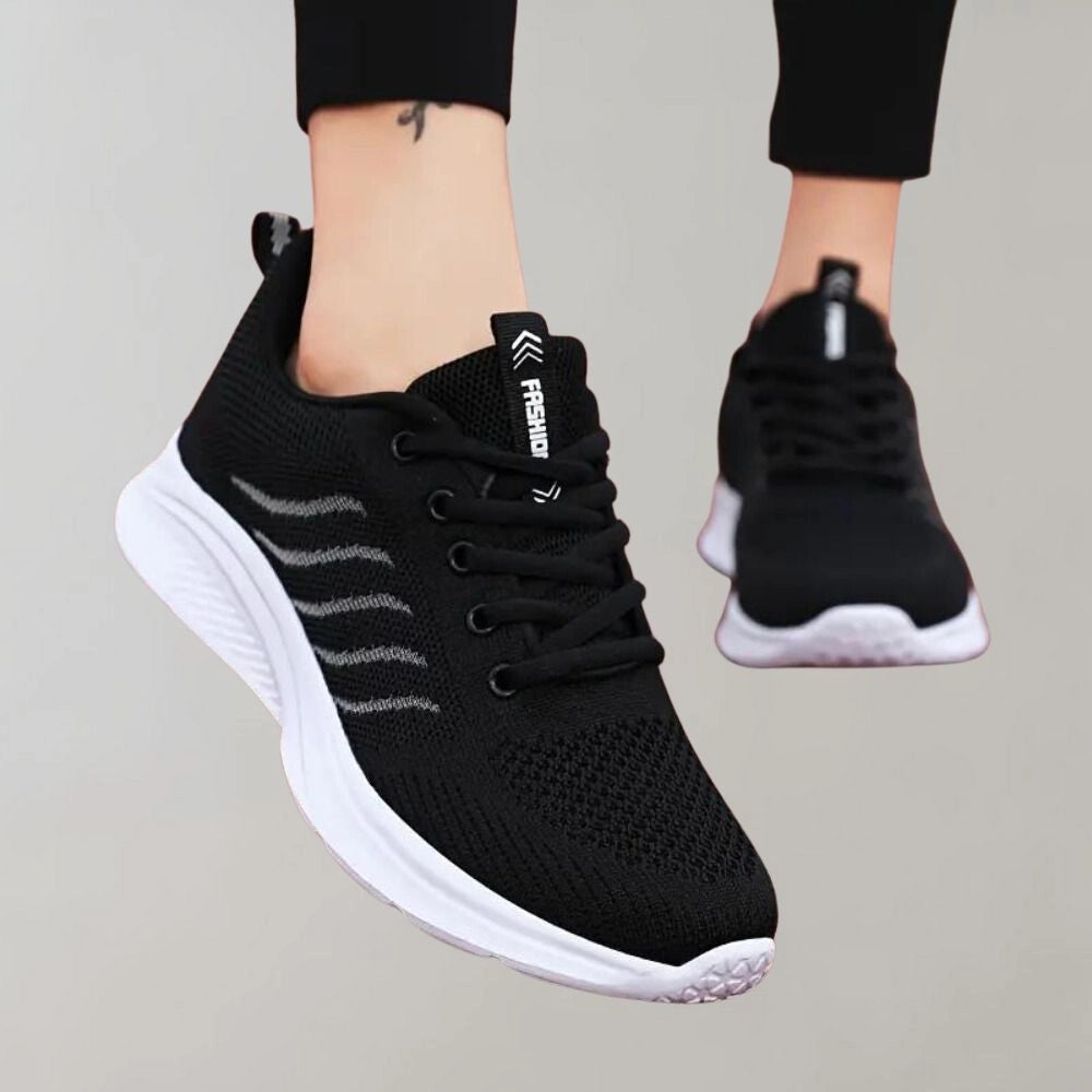 Avara Dames Lichte Zwarte Hardloopschoenen - Ademend en Comfortabel