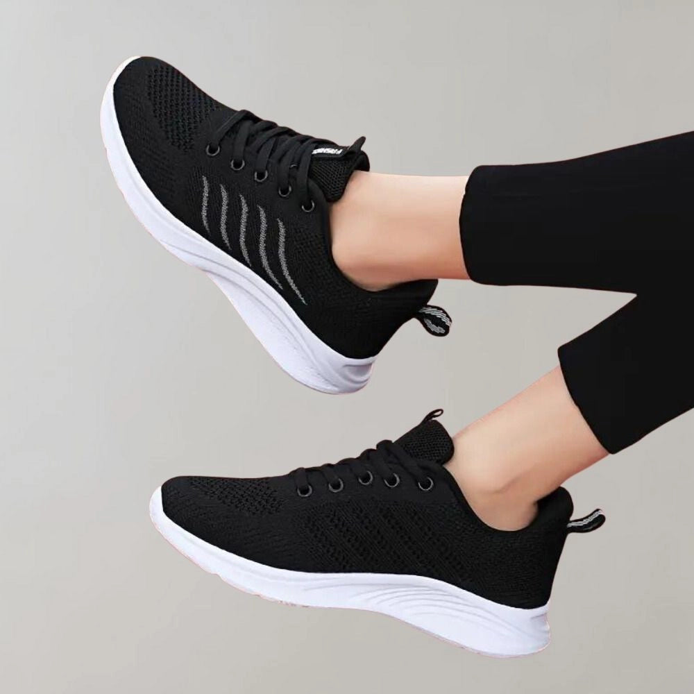 Avara Dames Lichte Zwarte Hardloopschoenen - Ademend en Comfortabel