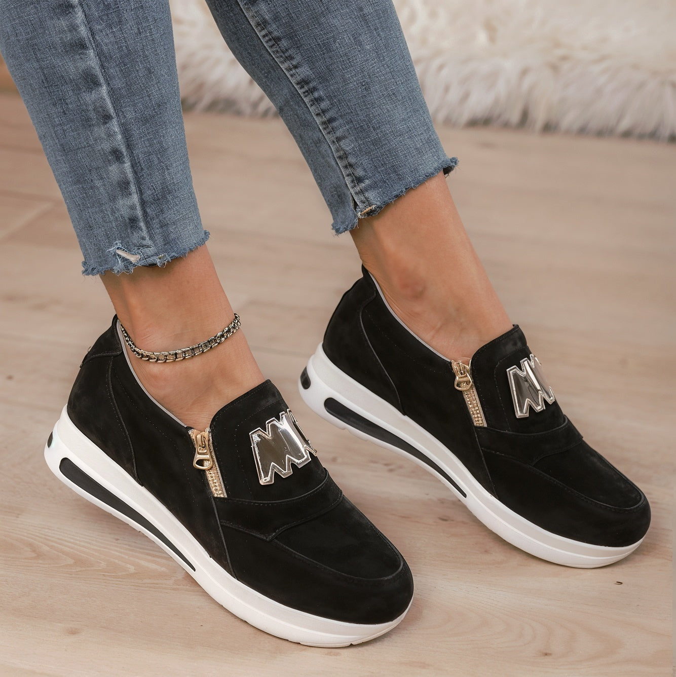 Ella – Supercomfortabele Orthopedische Instap Sneakers op een Platform