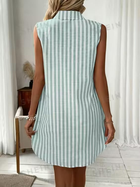 Jagna | Stijlvolle zomerhemdjurk met strepen
