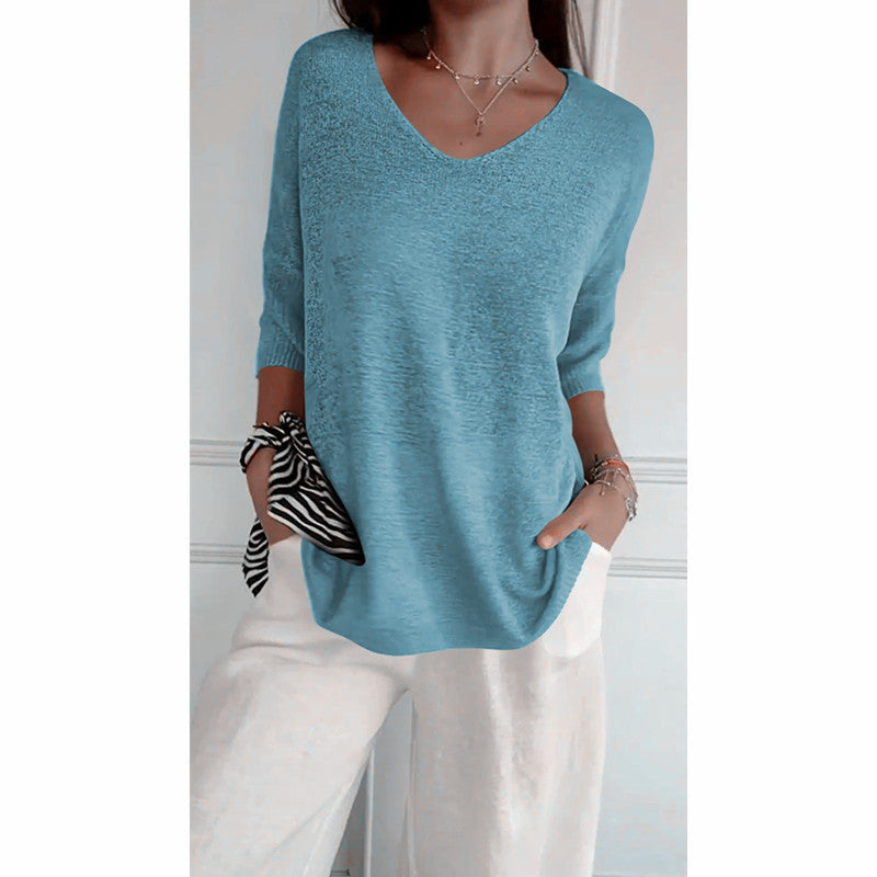 Mila – Sweater met V-hals 1+1 Gratis