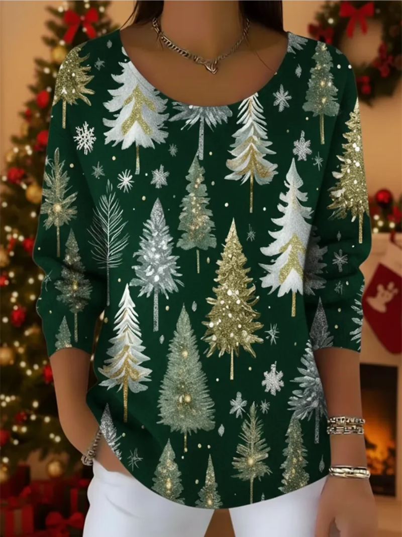 Noelle – Kersttrui met dennendecoratie