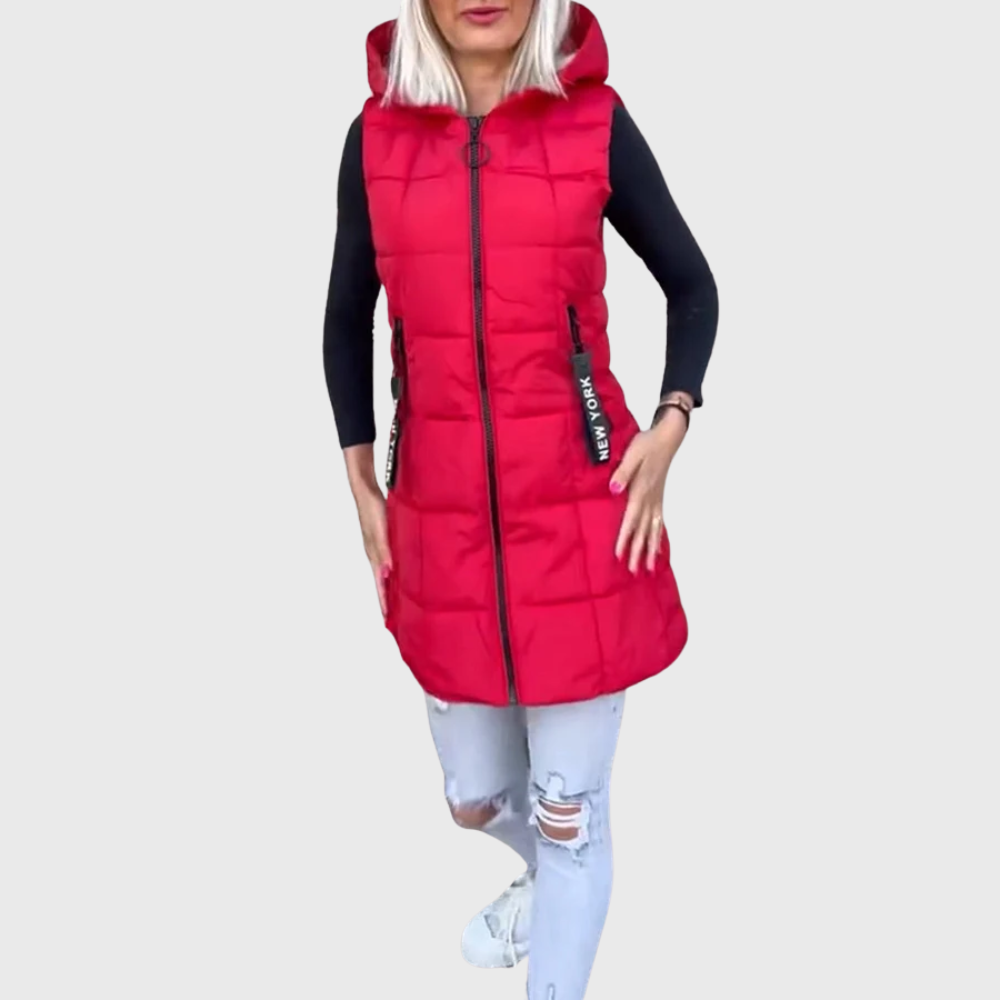 Elin – Elegante Lange Puffer Bodywarmer