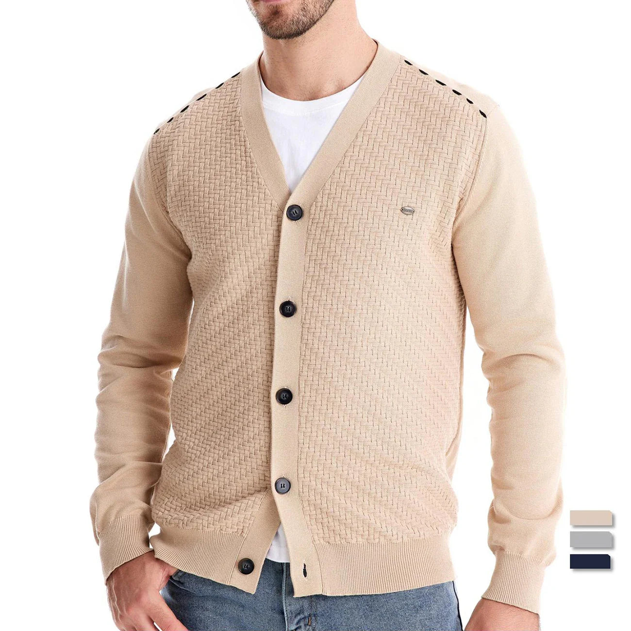 Peaky™ | Warme Heren Cardigan Met V-Hals