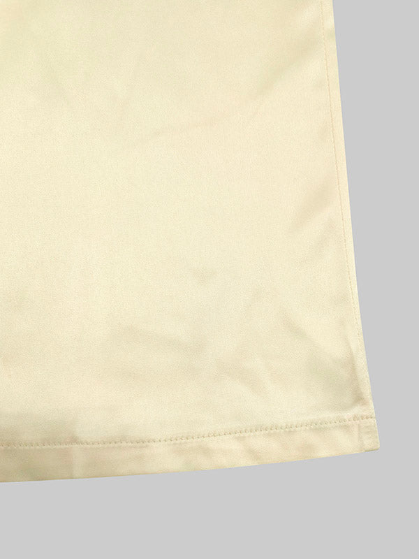 A-Lijn Hoge Taille Plissé Effen Kleur V-Hals Maxi Jurken