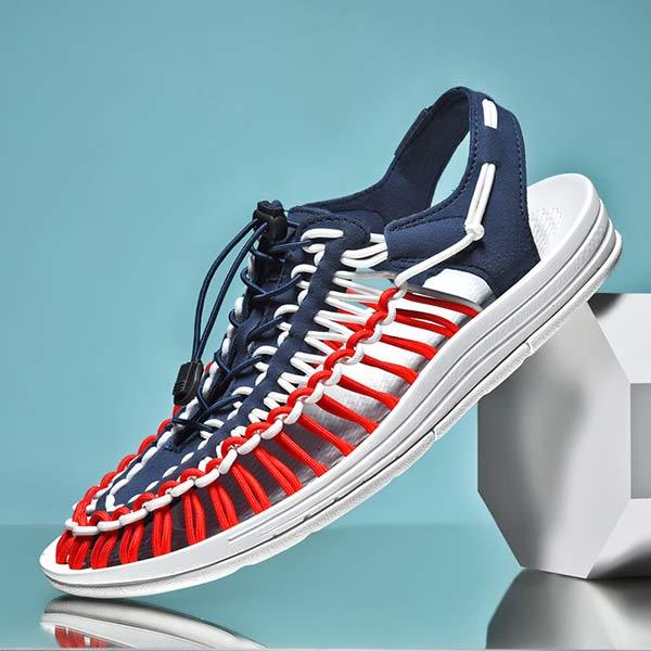 HEREN HANDGEWEVEN STRAND SANDALEN 53152187