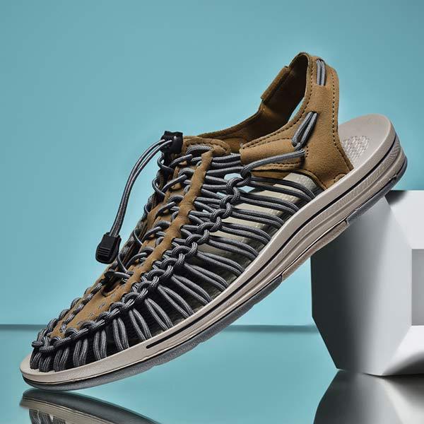 HEREN HANDGEWEVEN STRAND SANDALEN 53152187