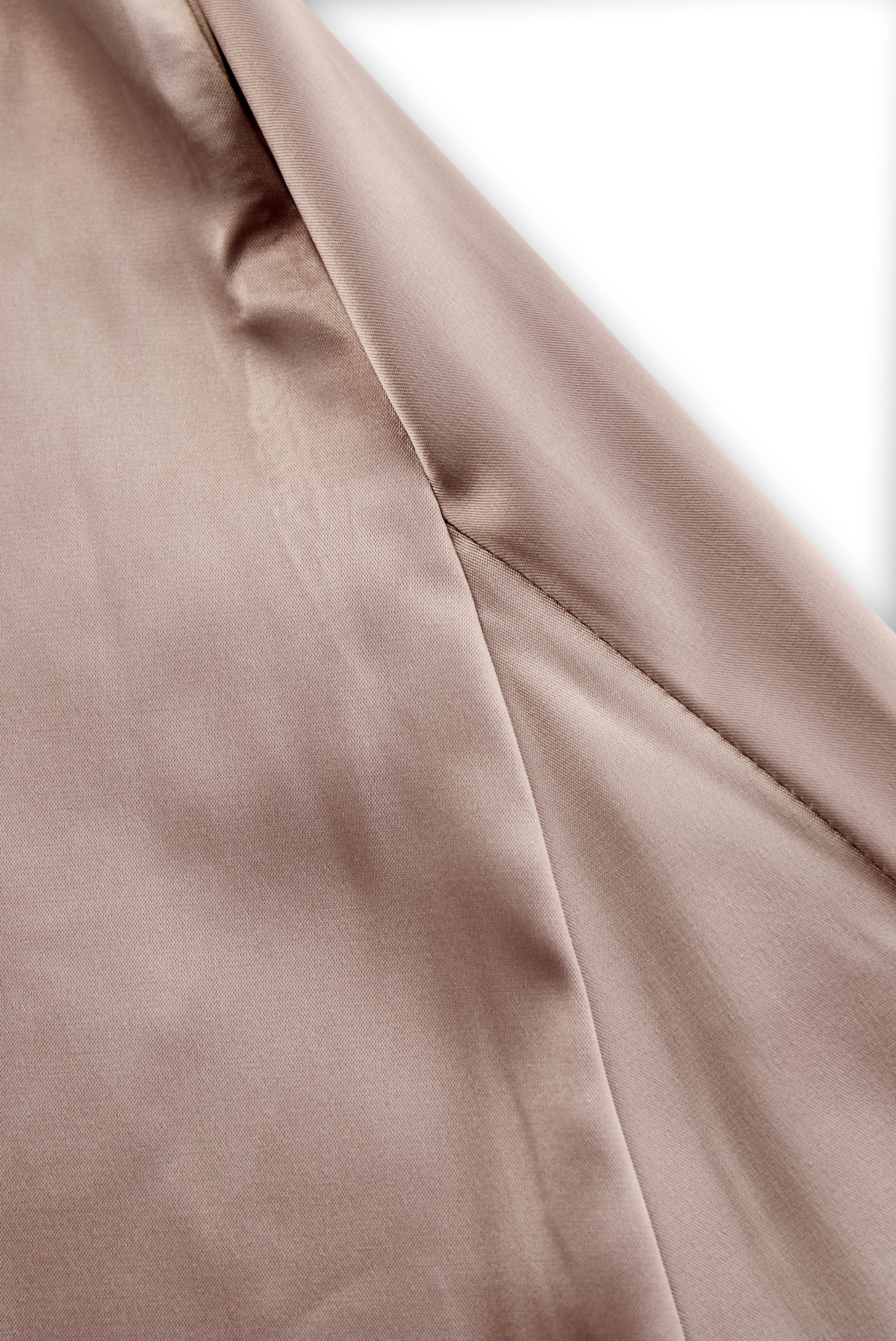 Champagne Satijnen Eén-Schouder Jurk