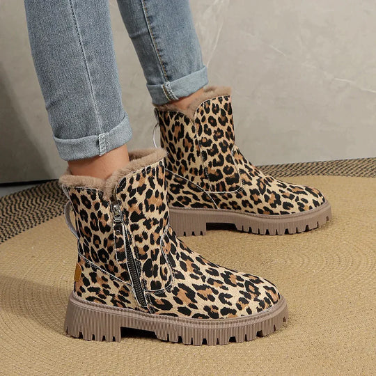 Emma - Winter Cheetah Boots