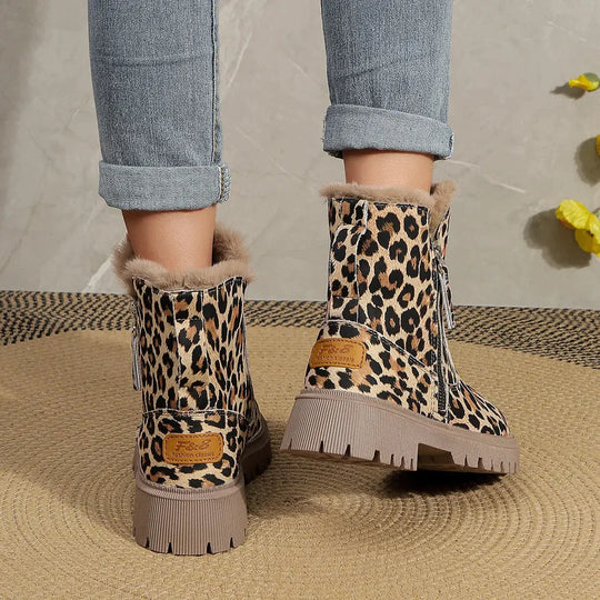 Emma - Winter Cheetah Boots