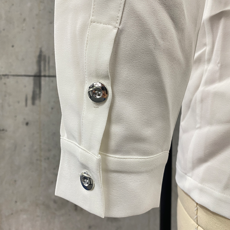 Heren klassieke Amerikaanse stijl overhemd met borduurwerk, slim fit, katoen, met lange mouwen 98153445K