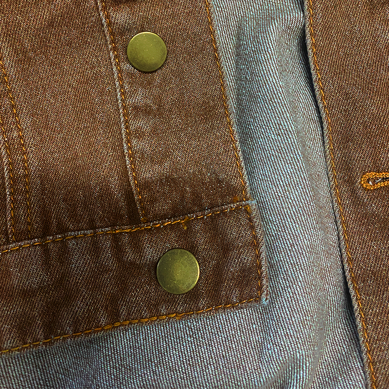 Heren vintage casual spijkerjack in effen kleur 80646611K