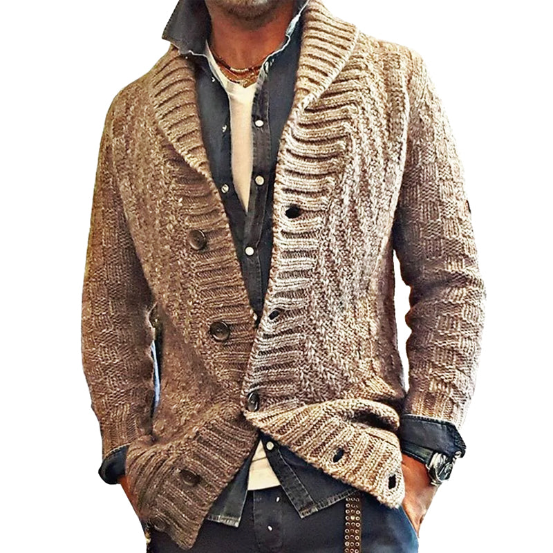 HEREN VINTAGE KRAAG BREI CARDIGAN JACKET 05701756X