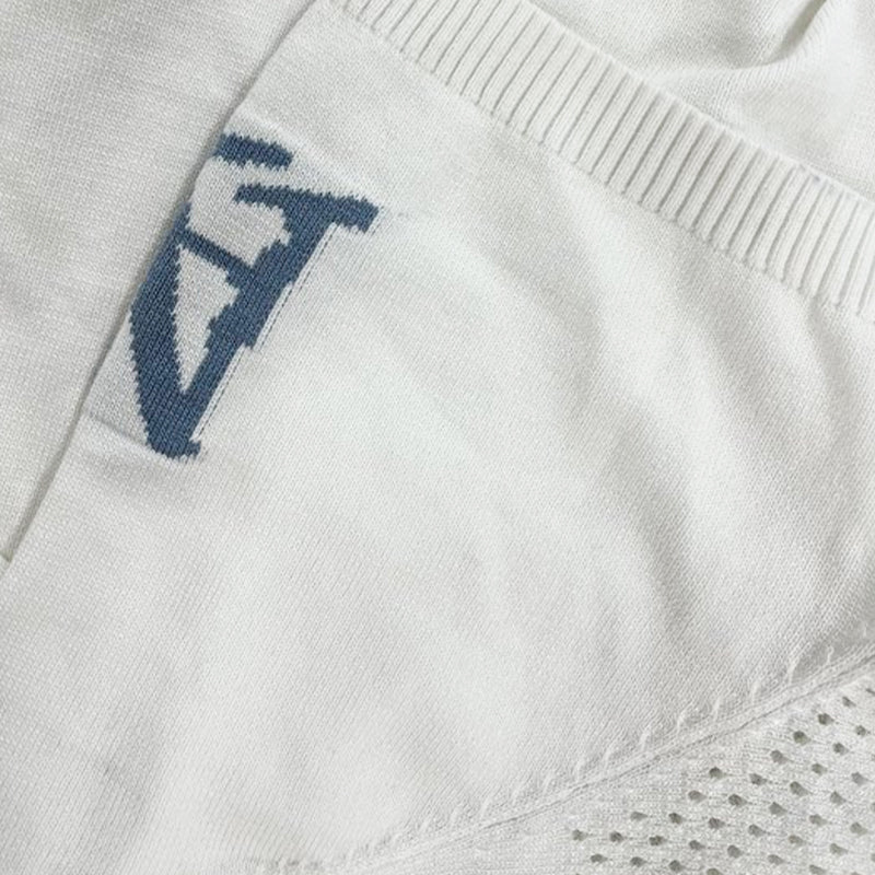 【24-uurs verzending】Heren T-shirt trui met korte mouwen van gebreid materiaal met sportprint MTA1856C1X