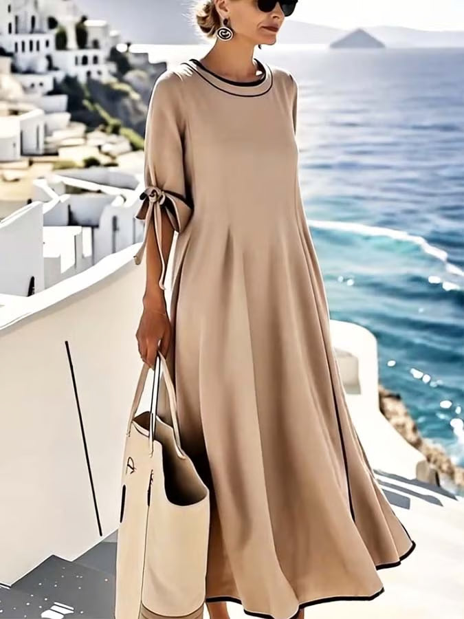 Amira – Losse Jurk met Strik en Bandjes