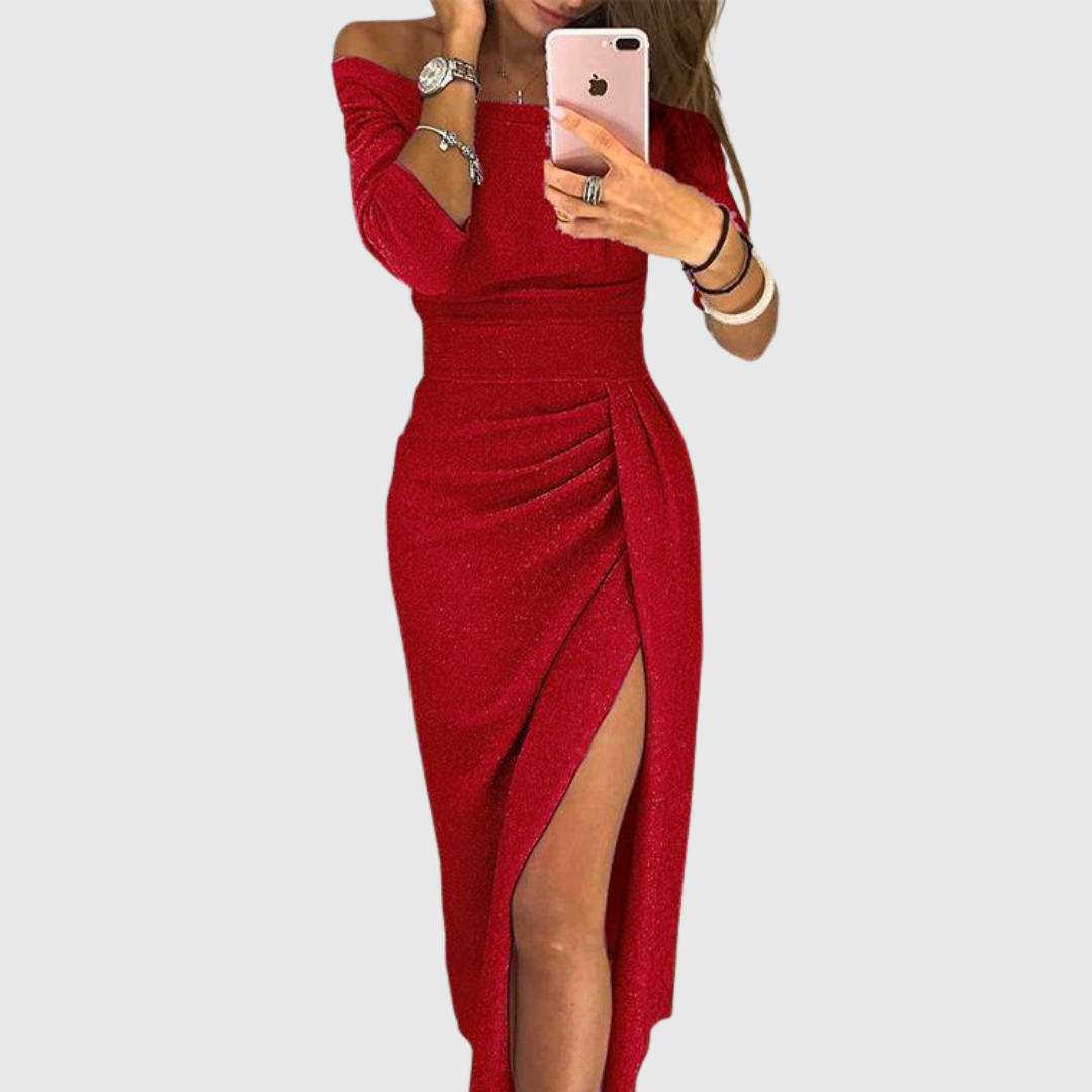 Isabeau | Chique halter-maxijurk met sierlijke, vloeiende pasvorm