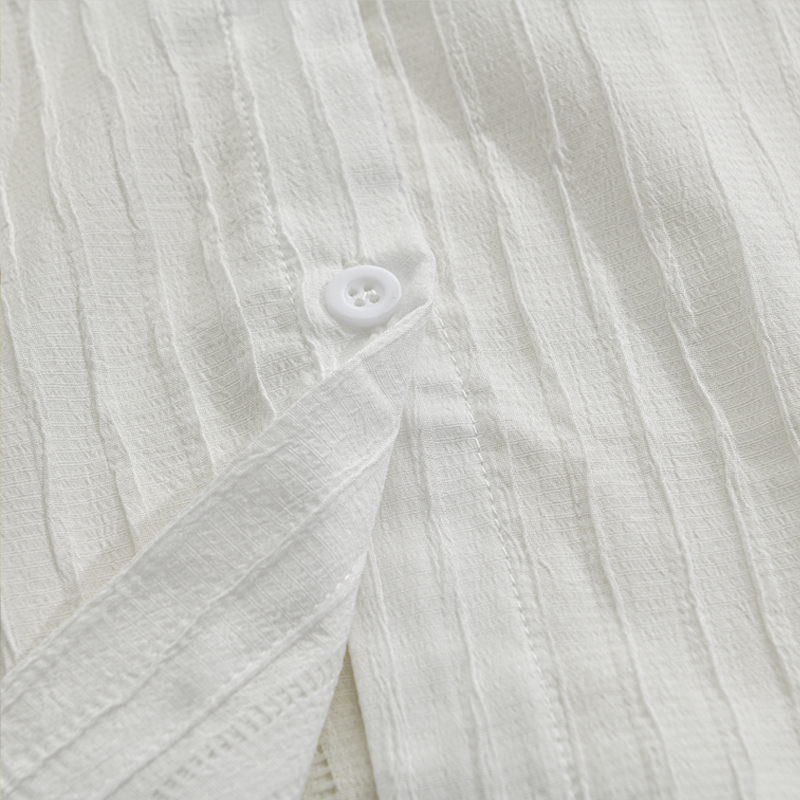 Heren overhemd met lange mouwen in effen kleur en strepen 94598700Z