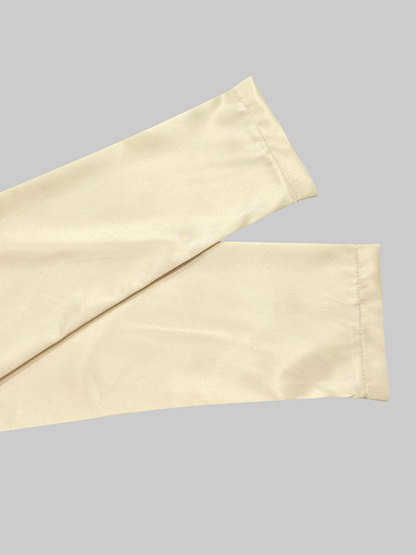 A-Lijn Hoge Taille Plissé Effen Kleur V-Hals Maxi Jurken