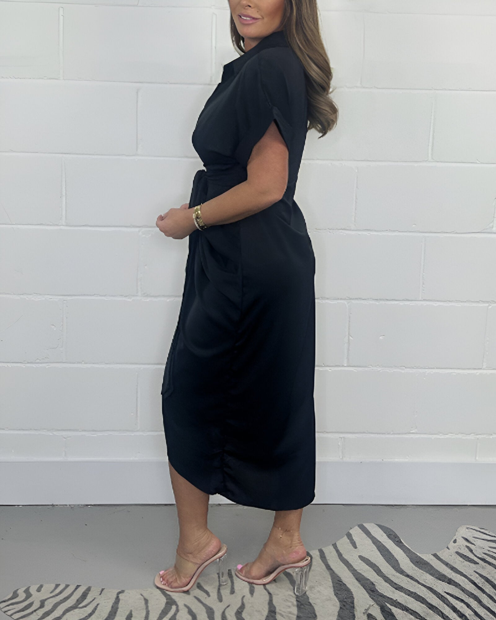 Sylwana | Elegante geplooide jurk