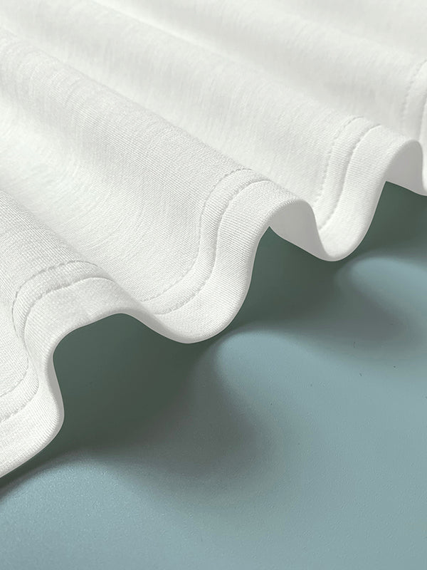 Mouwloze Gazen Plissé Effen Kleur Split-Joint Ronde Hals Avondjurken Maxi Jurken