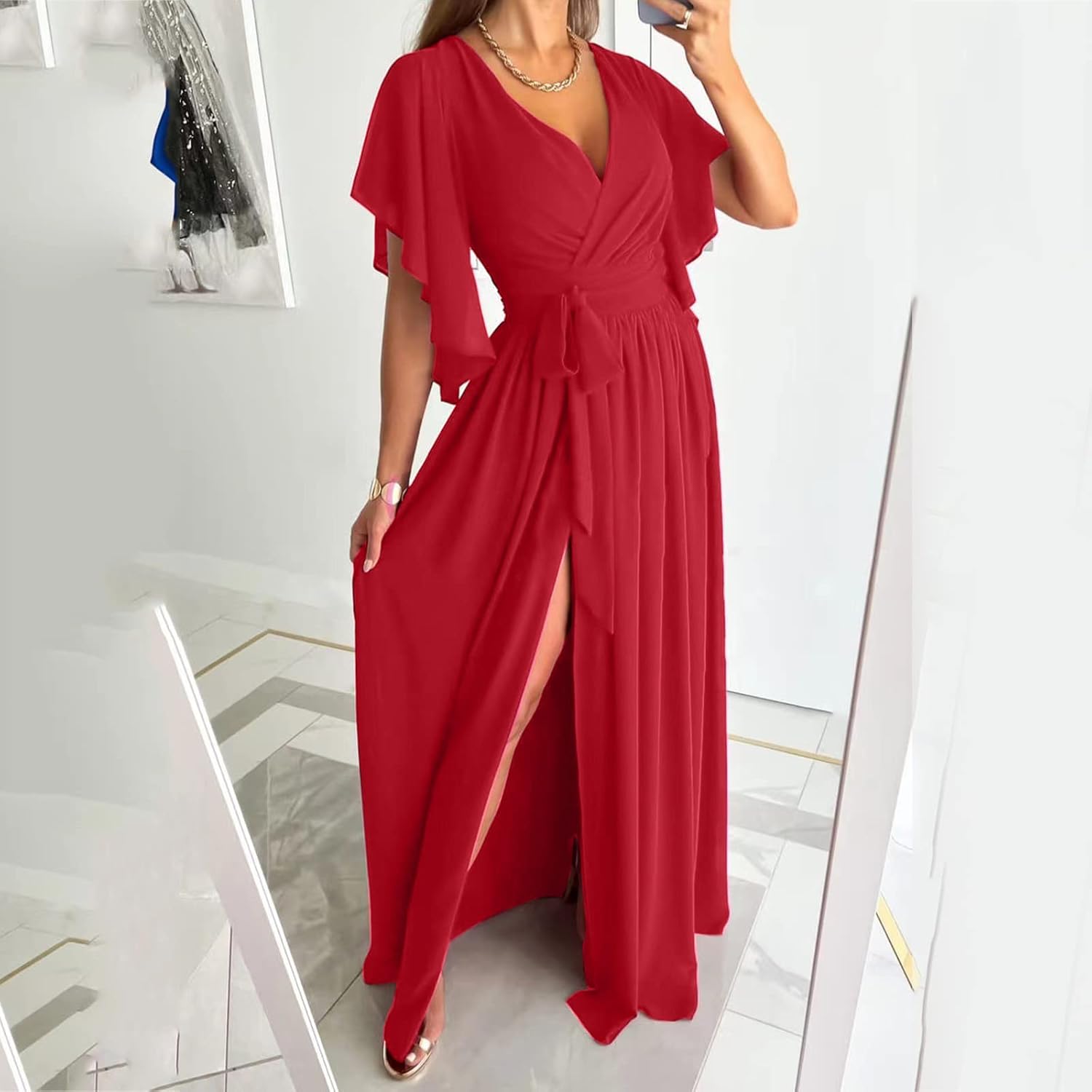 Daria | Damesjurk met vlinder mouwen