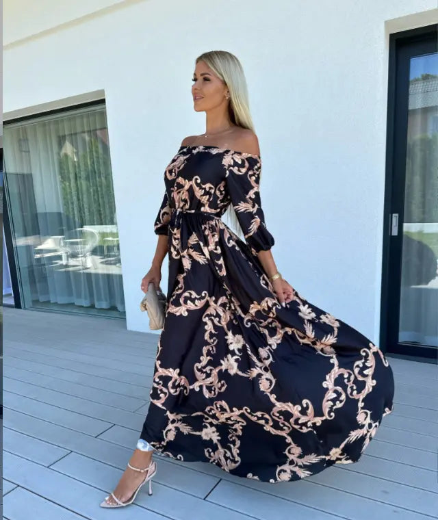 Karolina | Coastal Bloom Maxi-jurk