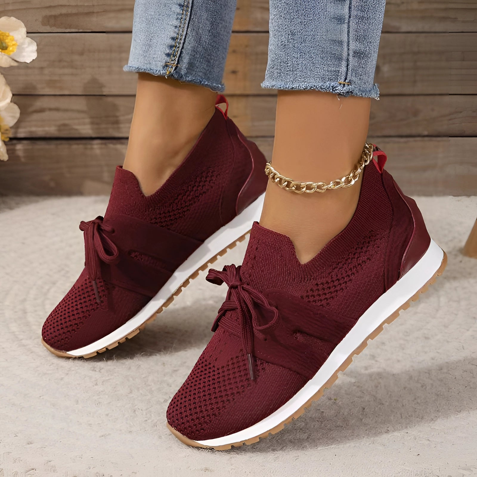 Zwarte Mesh Slip-On Sneakers voor Dames - Lichtgewicht en Ademend Wandelschoenen
