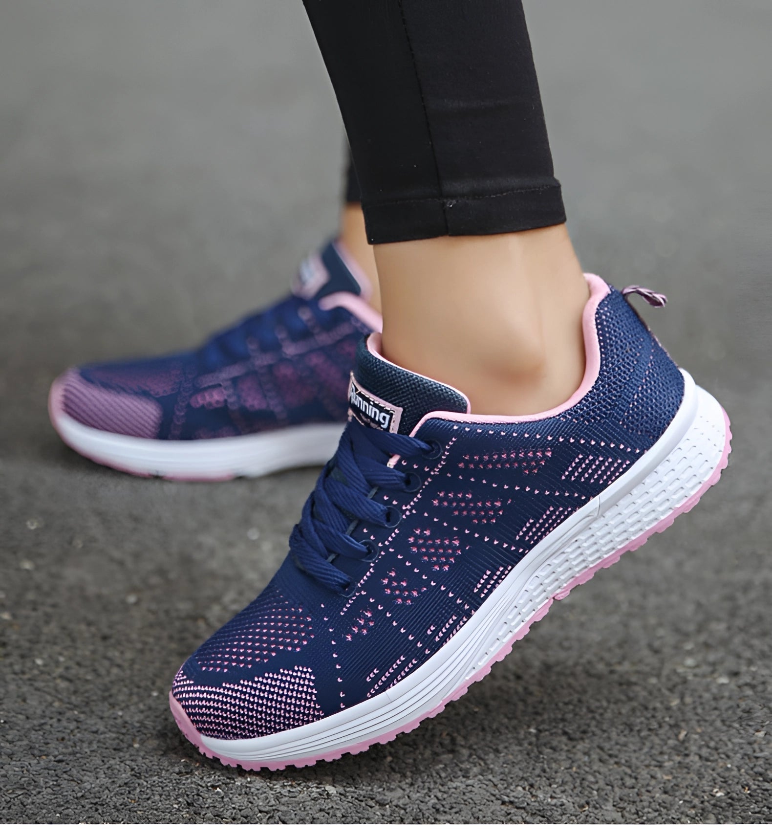 Roze Dames Sneakers: Lichtgewicht en Ademend Hardloopschoenen