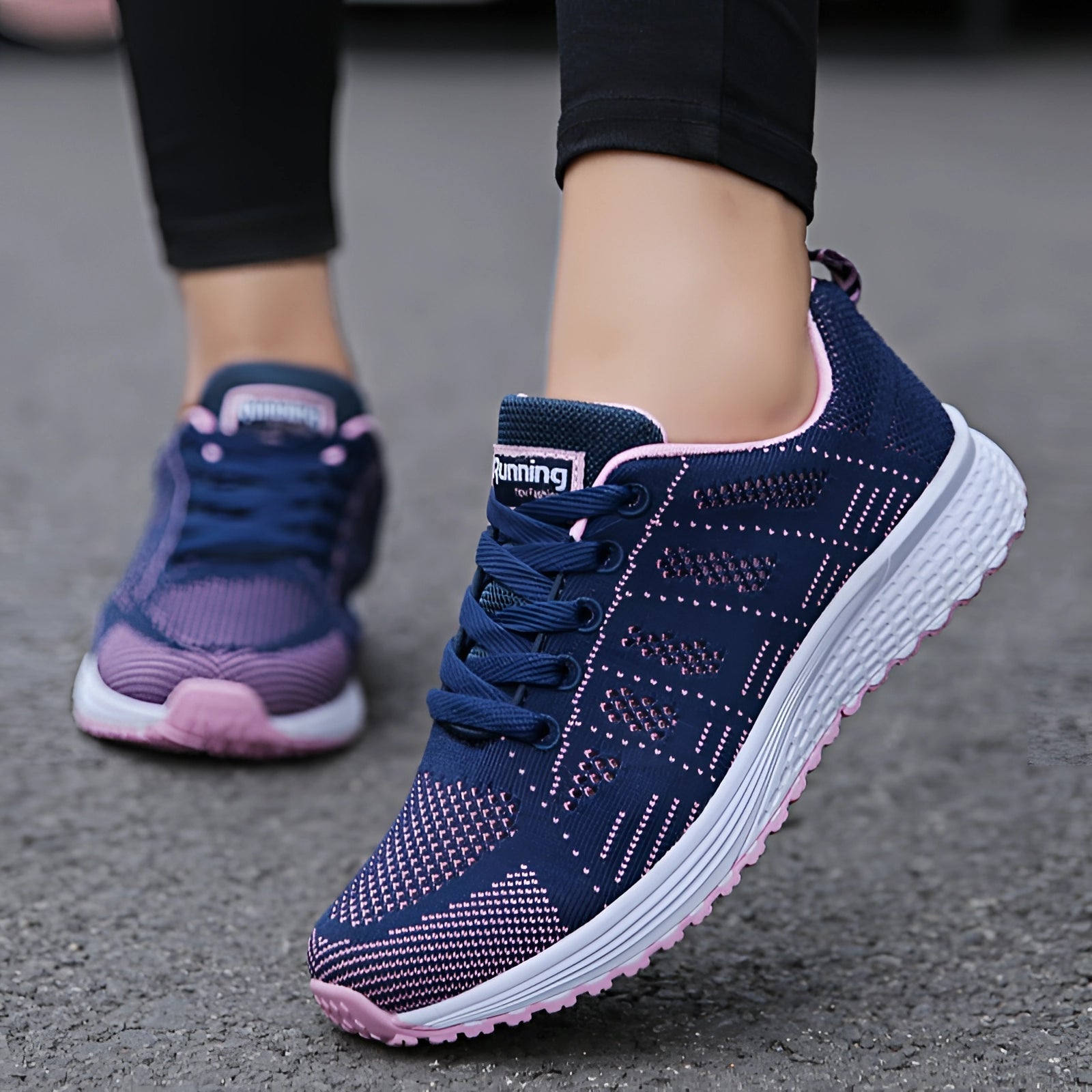 Roze Dames Sneakers: Lichtgewicht en Ademend Hardloopschoenen