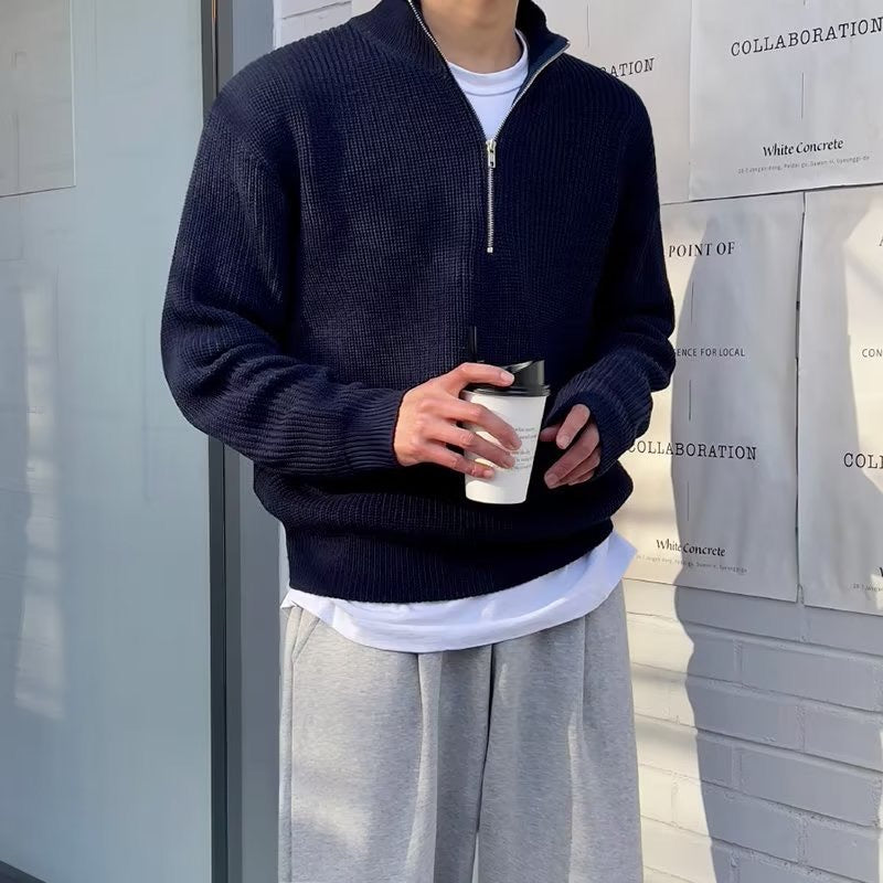 Sweter JEONJU met halve rits