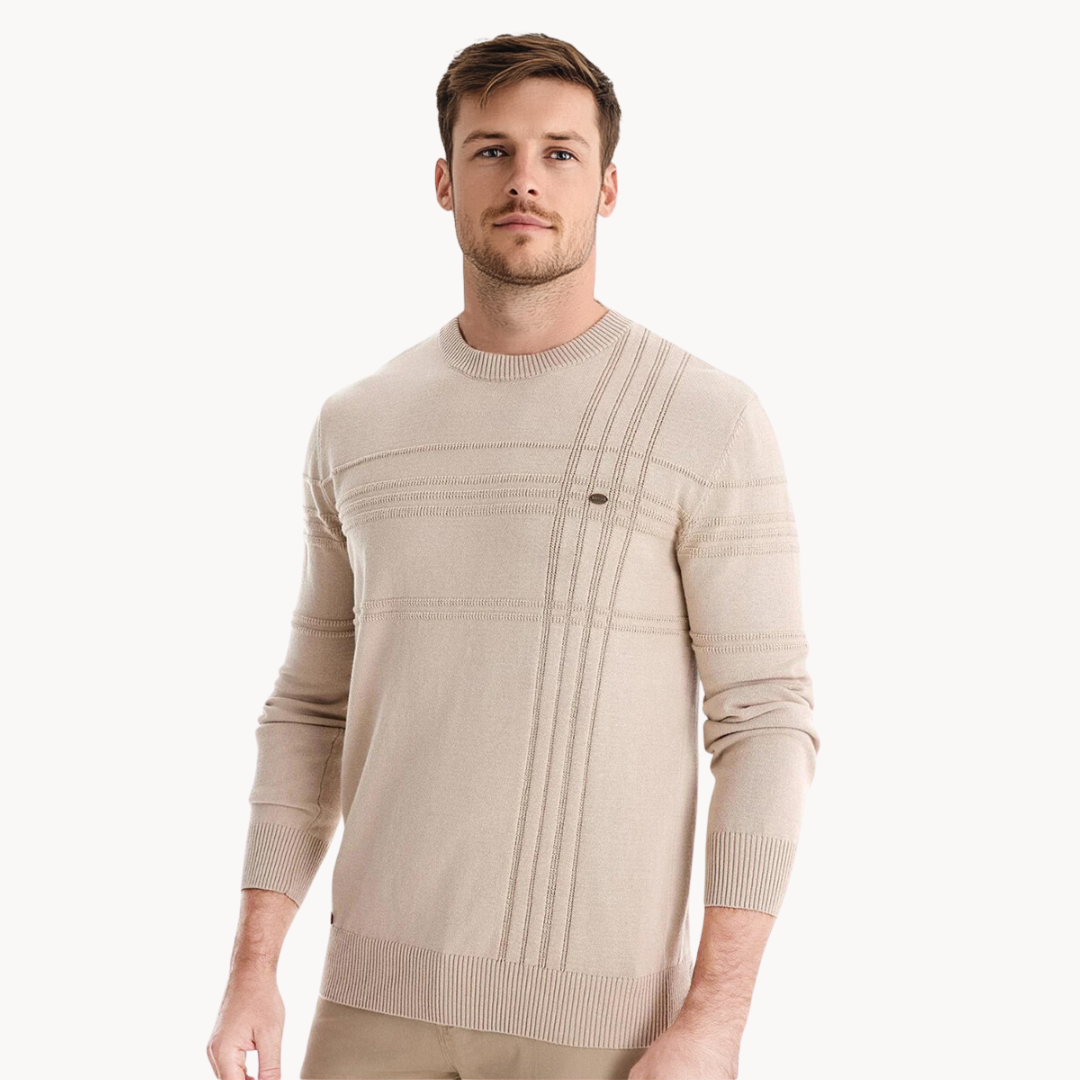 MIRAVO | Elegante herenpullover met ruitdesign
