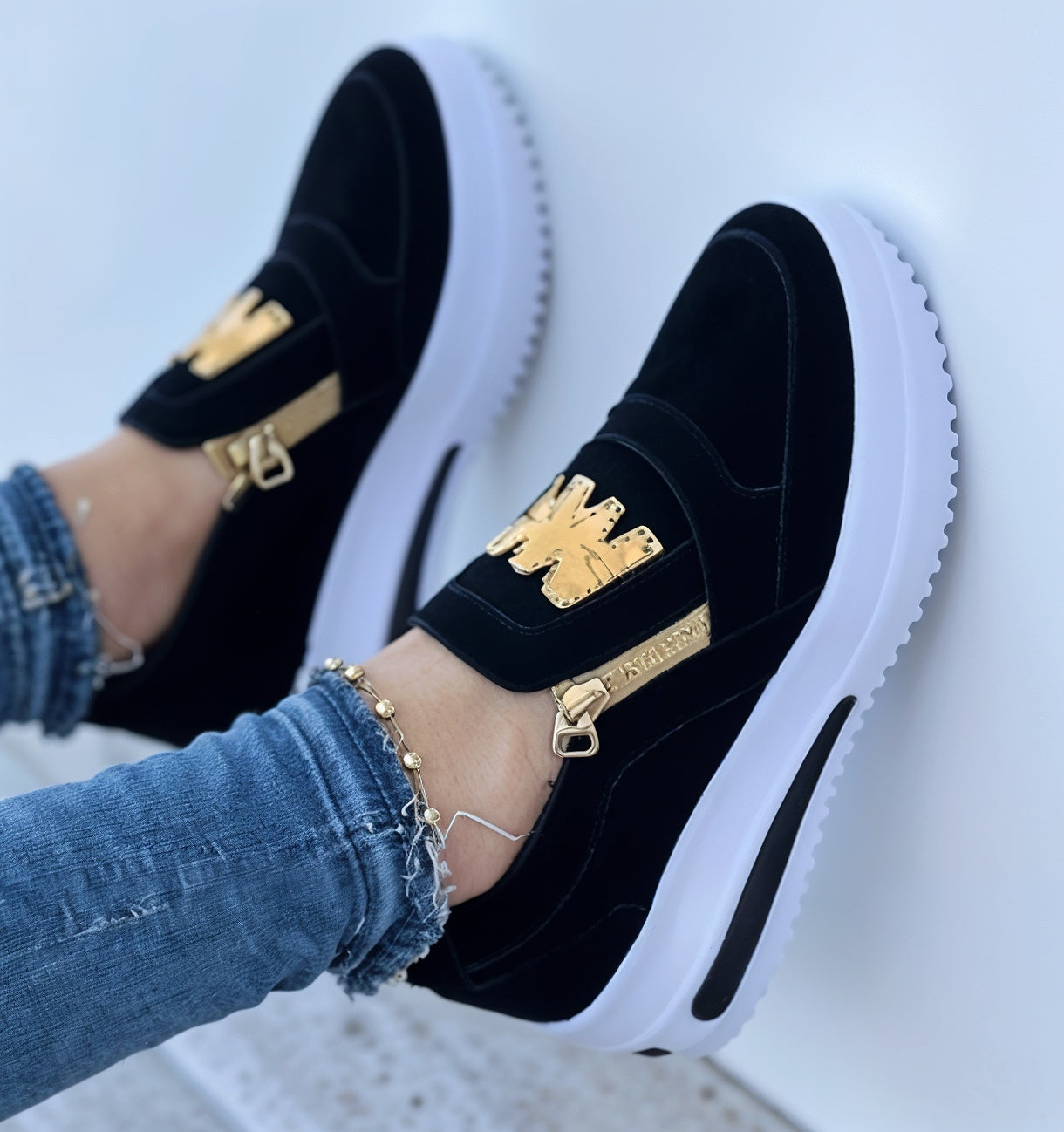 Ella – Supercomfortabele Orthopedische Instap Sneakers op een Platform