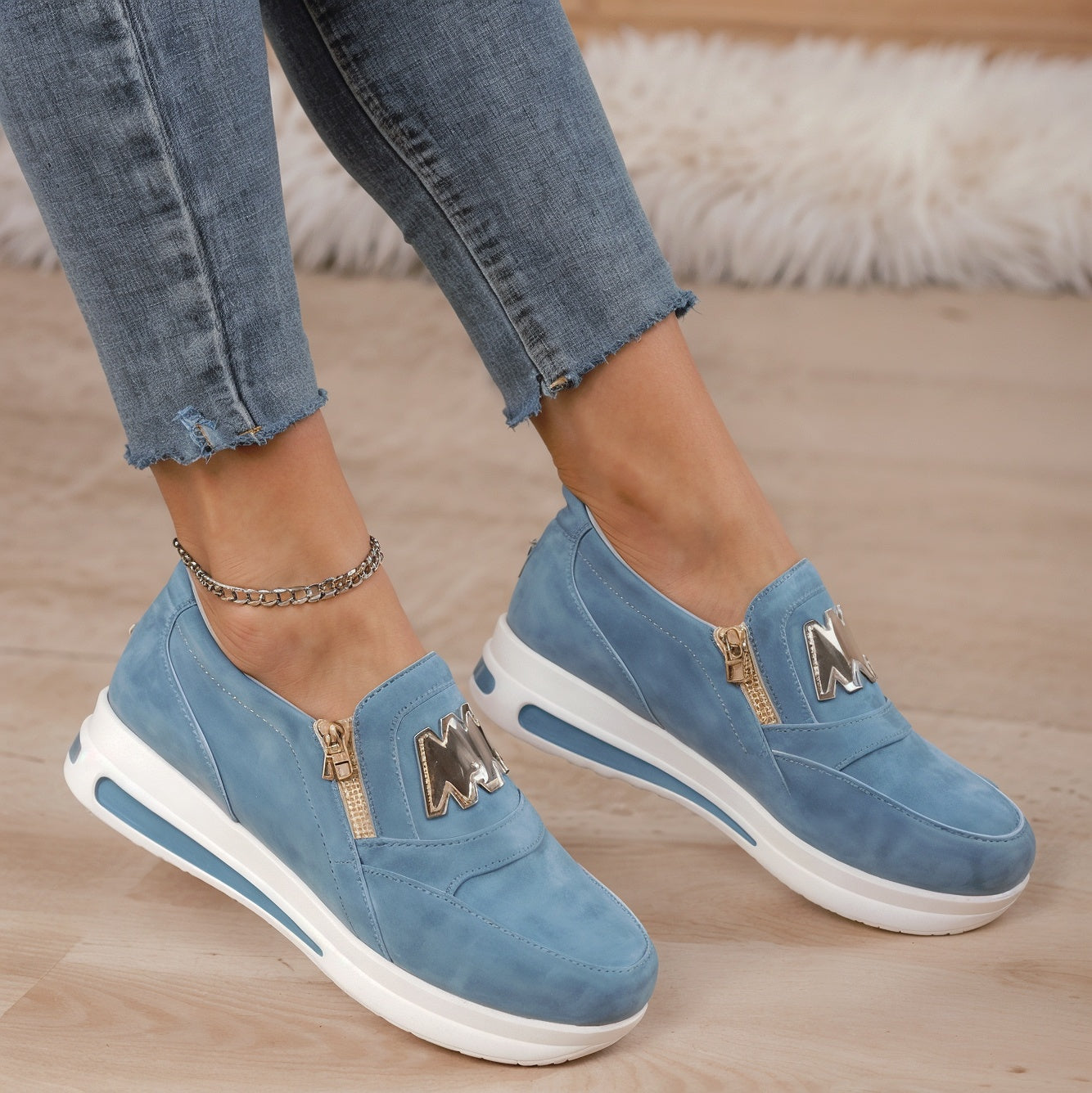 Ella – Supercomfortabele Orthopedische Instap Sneakers op een Platform
