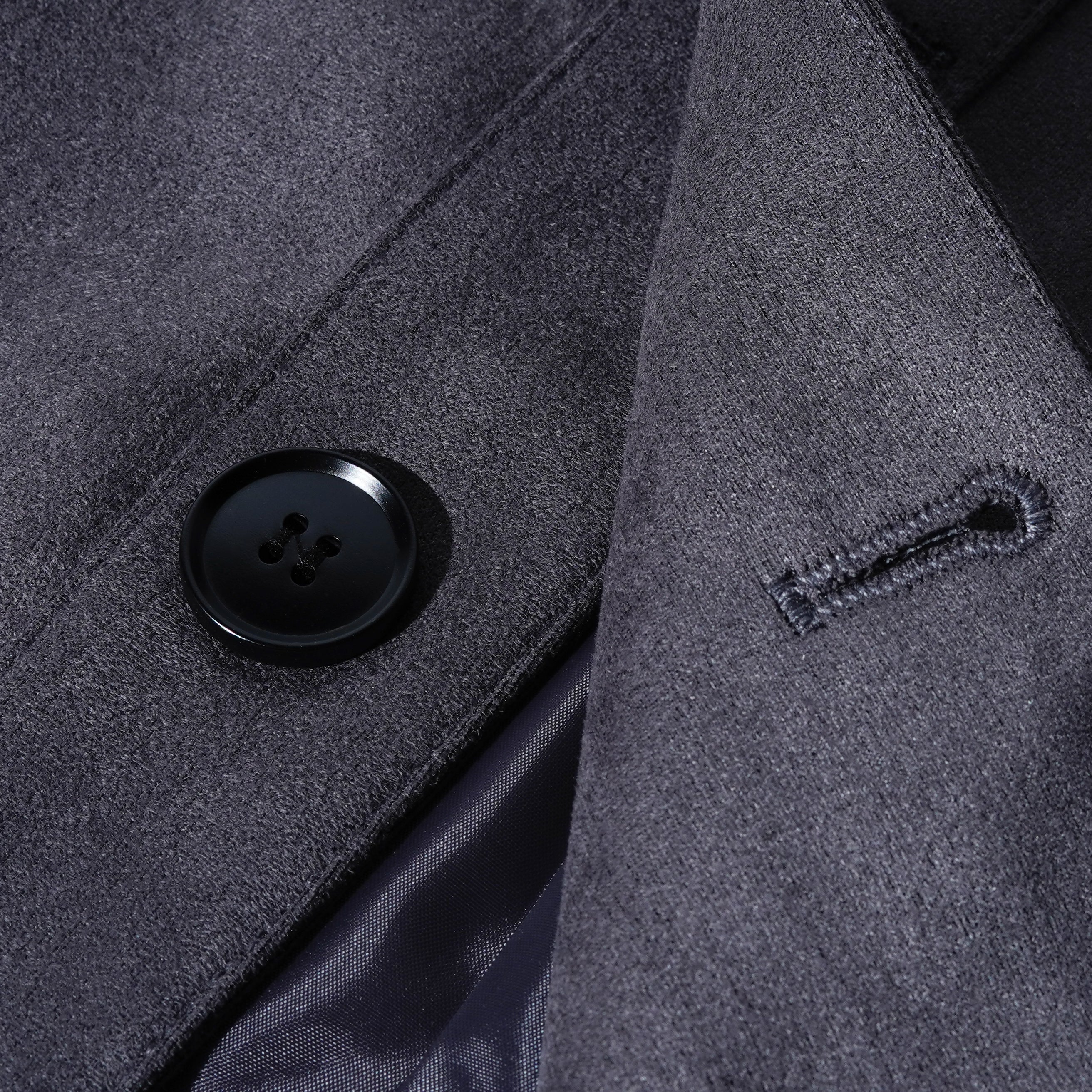 Heren Vintage Suède Jas met Staande Kraag en Knopen 65731063Y