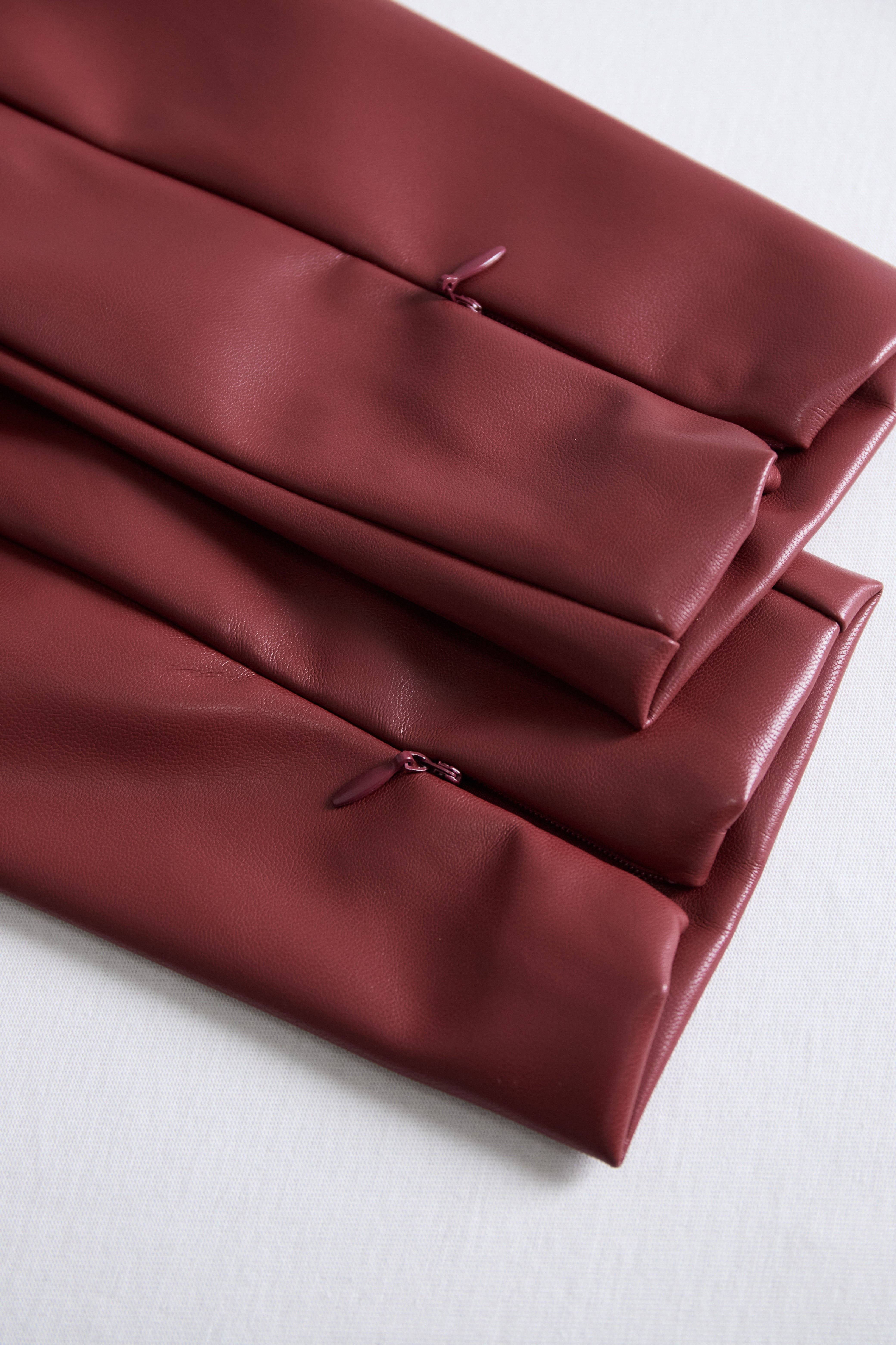 Verfijnde Zwarte Faux Leren Bodycon Jurk